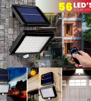 56 led with remote control solar sensor light